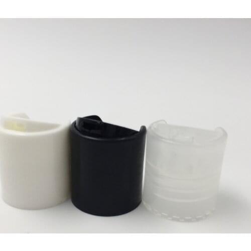 48pcs 24/410 White Disc Top Caps Press Cap Dispensing Closure 24mm Neck Diameter for Refillable Bottles Neck Diameter 24mm