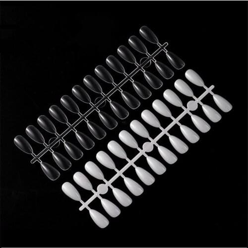 5 Pieces of High Quality Almond Color Natural Color Transparent Color Plate Nail Mold Tip Drop Water Piece Color Card Nail Model