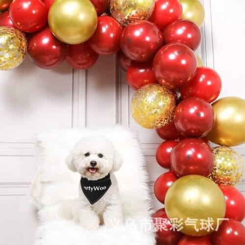 50Pcs 10 inch pomegranate red balloon garland set girl birthday wedding bachelor party decoration arrangement confetti balloons