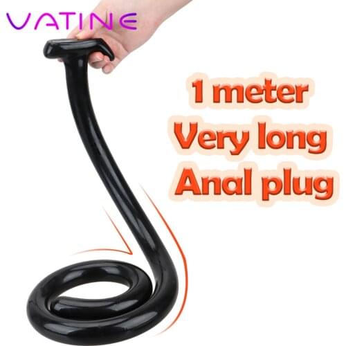 VATINE Super Long Anal Plug Dildo Prostate Massager Butt Plug G Spot Stimulation Anus Masturbator Dilator Sex Toys For Woman Men