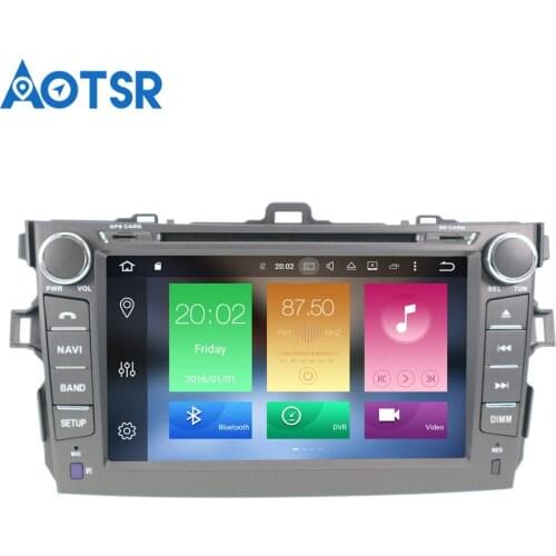 Aotsr Android 8.1 GPS navigation Car DVD Player For Toyota Corolla 2007-2013 Multimedia Radio Recorder stereo 2 Din Bluetooth