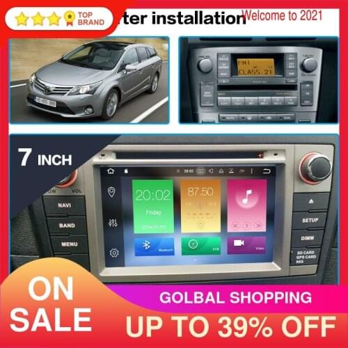 Android 10.0 Car DVD Multimedia Player Auto Stereo For Toyota Avensis T25 2003-2008 Car Radio GPS Navigation Head Unit