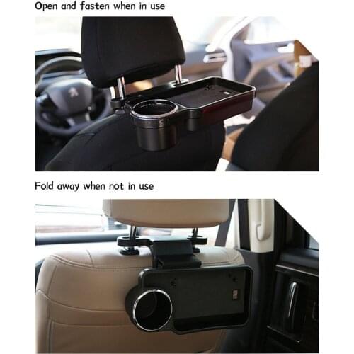 Car Drink Holder Folding Car Cup Holder Bracket for Food Auto Back Rear Seat Table Cup Phone Holder Car Storage Box Universal