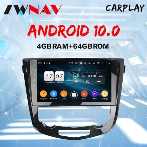 10.2"Android 10 4+64 GB Car Multimedia Radio player No dvd player For Nissan X-trail/Qashqai 2013-2019 GPS map Navigation