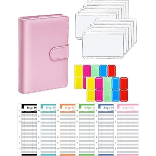 Budgeting Cash Envelope, 21 Pcs Budget Binders Set, with Cash Envelope, A6 Binder, for Saving Money Envelope Storage Bag