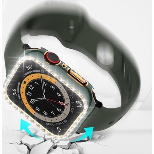 Watch Cover Diamond Case for Apple Watch Case 6 SE 5 4 3 2 1 42MM 38MM Anti-drop protection case for iWatch 5 6 44MM 40MM