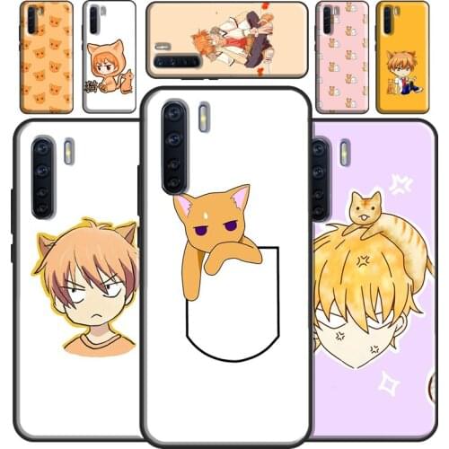 Kyo Cat Fruits Basket Case For OPPO A93 A91 A83 A5 A9 A31 A53 2020 A52 A72 A15 A3S A5S F5 Find X3 Pro Cover Capa