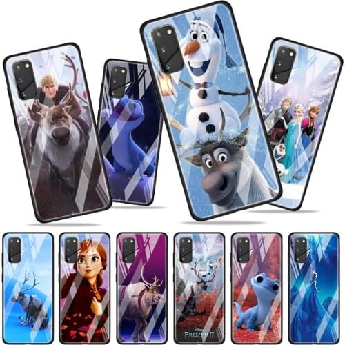 Disney Sven Frozen Tempered Glass Cover For Samsung Galaxy A01 A11 A21S A21 A31 A41 A51 A71 A81 A91 Phone Case