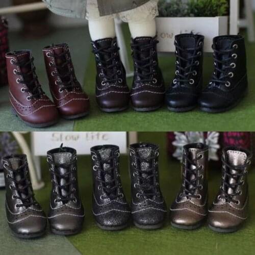 D03-P005 children handmade toy uncle 1/6 Doll Accessories BJD/SD doll shoes colorful Vintage lace up booties 1 pair
