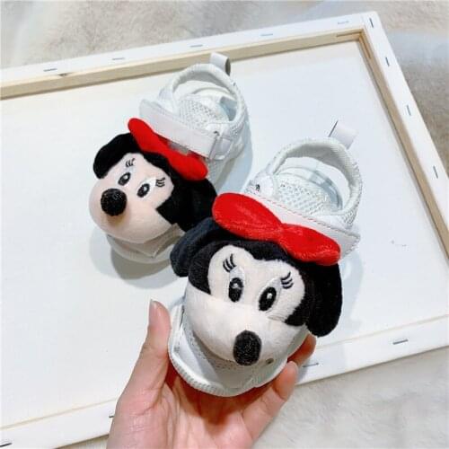Disney childrens cartoon Minnie Mickey non-slip soft sole sandals boys and girls casual running sandals beach shoes