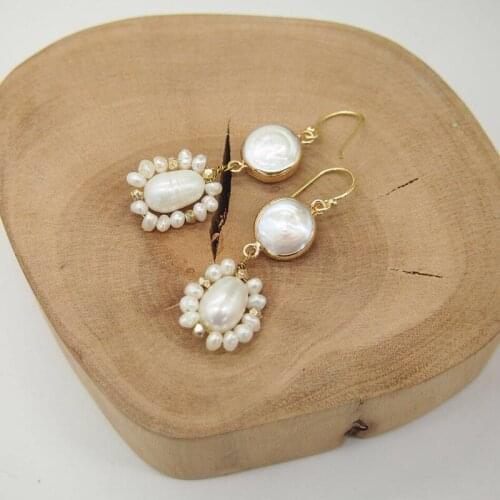 Dongmu new ladies exquisite pearl earrings handmade water drop earrings party wild ladies single birthday gift