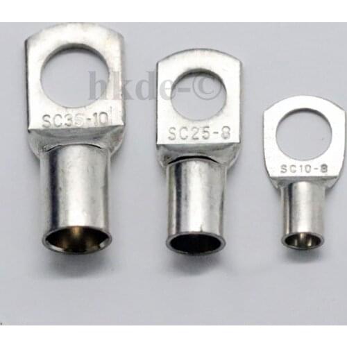 Electrical Wire Cable Crimp Terminals Ring End Connector Copper SC6-6 to SC25-8