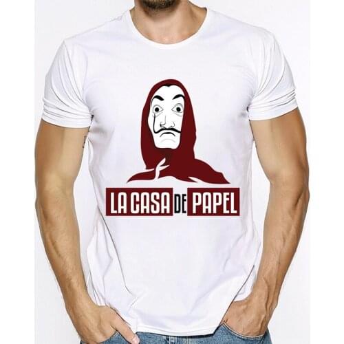 New La Casa De Papel Tshirt Money Heist Tees TV Series T Shirt Men Short Sleeve Top House Paper Funny Hip Hop Harajuku Boy Cloth