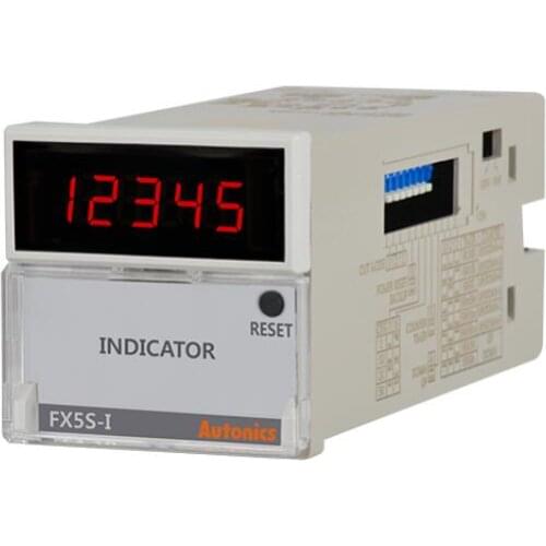 FX5S-I4 Counter & Timer, 1/16 DIN, 5-Digit, LED, Indicator Only, 100-240 VAC 50/60Hz