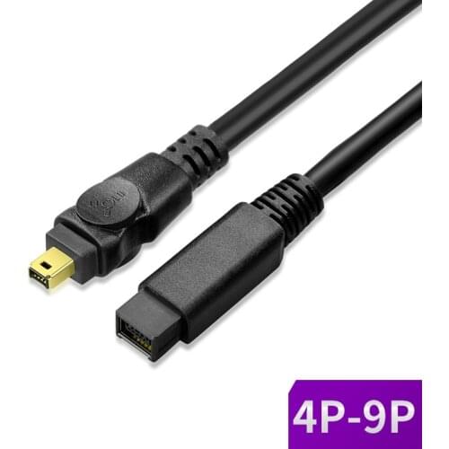 IEEE1394 Cable 4P to 9P 4P-9P 4Pin to 9Pin Firewire 800 to Firewire400 1394A 4 Pin to 1394B 9 Pin Double Shield 1.5m 3m 5m 10m