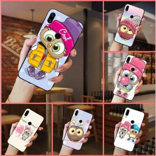 Kawaii Cartoon owl Animal Phone Case For Xiaomi Redmi note 7 8 9 t k30 max3 9 s 10 pro lite