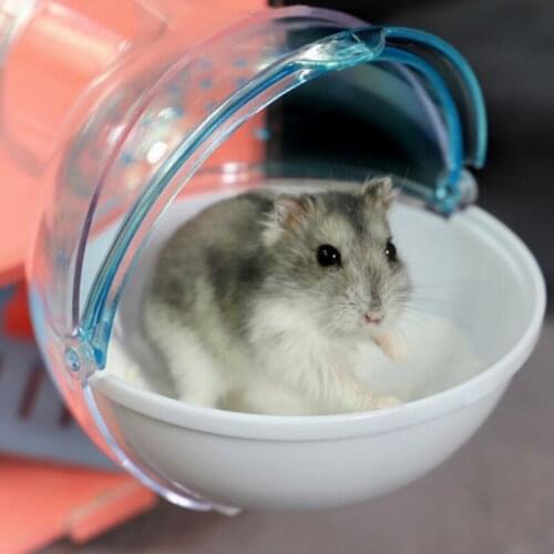 Hamster Toilet Hamster Mouse Gerbil Pet Bathroom Cage Box Bath Sand Room Toy Acrylic House 3 Colors Small Pet Supplies