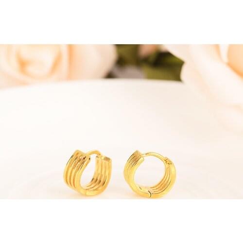 Fashion Jewelry Womens Girls gold color Hoop Huggie Earings Vintage Openwork Flower Earrings For Mens Boys women jewelry gift