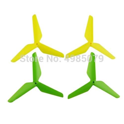 Upgrade 3 Leaf Proppeller Blade for SYMA D360 CW CCW Main Propeller Yellow Green Color RC Drone Spare Part