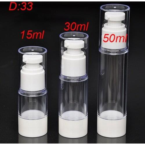 30ml plastic airless bottle serum/lotion/emulsion/ foundation packing f Cosmetic Container Refillable Bottles