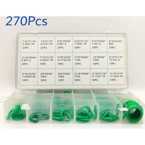 Mobu 270 pcs case Rubber O-Ring Insulation Gasket Washer Seals Watertightness Assortment Different Size With Plastic Box