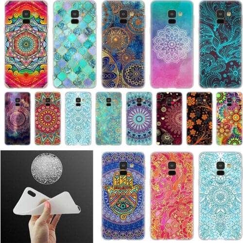 Sapphire Jade Stained Glass Mandalas Phone Case For Samsung Galaxy A10 A20 A30 A40 A50 A60 A70 A6 A8 Plus A7 A9 2018 A3 A5 2017