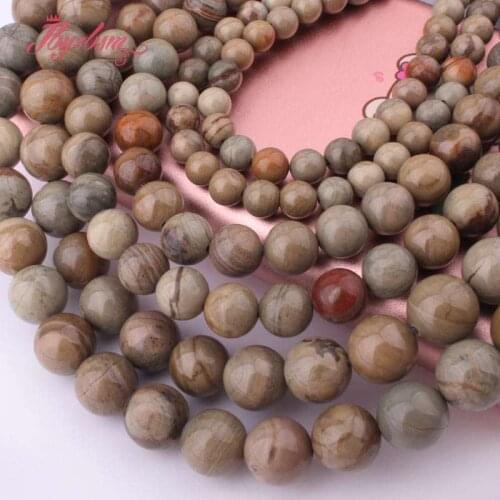 Gray Silver Leaf Jaspers Astrophyllite Beads Natural Stone Spacer Beads for DIY Accessories Necklace Bracelet Jewelry Making 15"