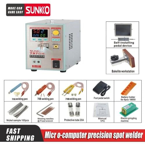 SUNKKO 797DH 18650 Battery Spot Welding Machine 3.8KW High Power Spot Welder Thickness Up To 0.35mm Precision Pulse Spot Welder