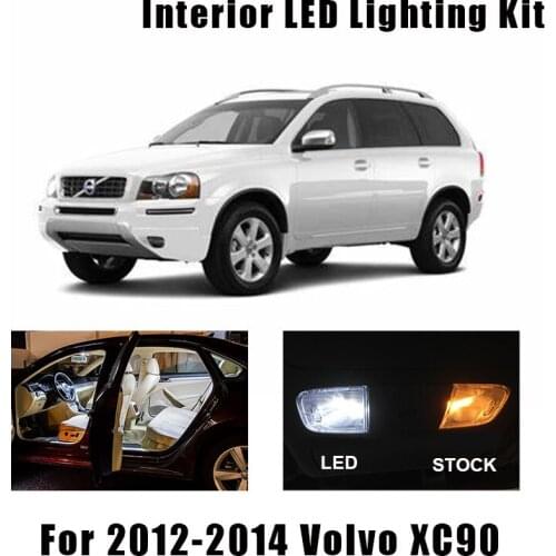 15 Bulbs White Error Free Interior LED Car Light Kit Fit For 2012 2013 2014 Volvo XC90 Dome Cargo Courtesy License Lamp