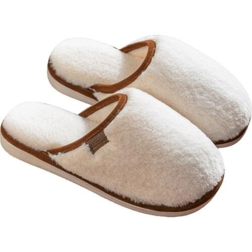Unisex High-grade Super Soft Velvet Cotton Slippers Couples Keep Warm Home High-grade Cotton Slippers Womens Mens Indoor Shoes