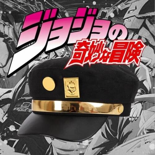Japan Anime JoJos Bizarre Adventure Brooches Unusual Pins Kujo Jotaros Hat Metal Badges Brooch for Fans