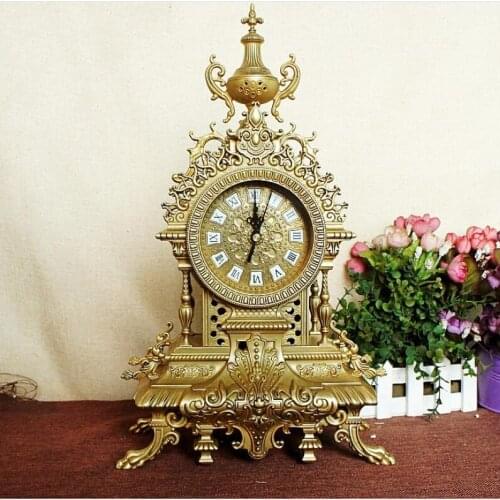 Factory Zinc alloy Intensive cultivation Royal gifts Metal decoration clock Riches and honour Creative furnishing articles