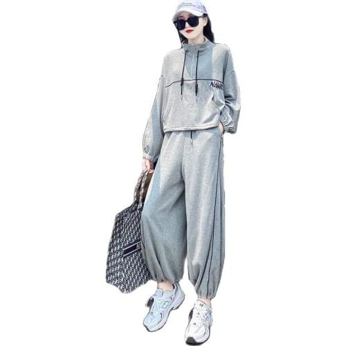 Fashion Vetement Femme 2021 New Spring And Autumn Casual Tracksuit Women With Western Style Sports Two Piece Set Women
