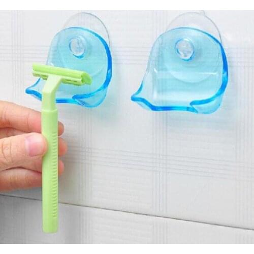 1PC Plastic Shaver Hanging Rack Super Suction Cup Razor Holder Bathroom Product Men Razor Holder Shaver Storage Sucker Wall Hook