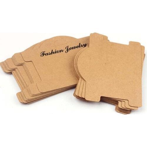 20pcs Kraft Paper Fashion Jewelry Handmade DIY Jewelry Accessories Card for Necklace Earring Hairpin Pendant Displays Cards