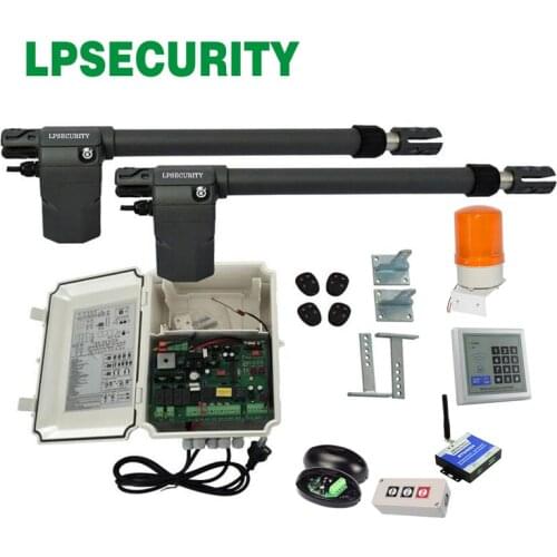 220V AC Heavy Duty Worm Gear Automatic Swing Gate Opener 400KG per leaf(photocells,lamp,button,keypad,gms operator optional)