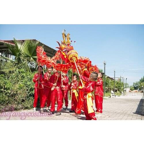5.5M CHINESE DRAGON DANCE Silk Folk Festival CostumePlay Party Costume Stage Props Dragon Game 6 Children size