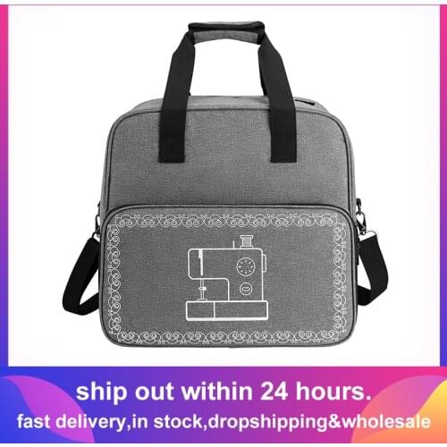 Large Sewing Machine Bag Grey Purple Storage Bag Tote Multi-functional Portable Travel Home Organizer Bag For Sewing Accessory