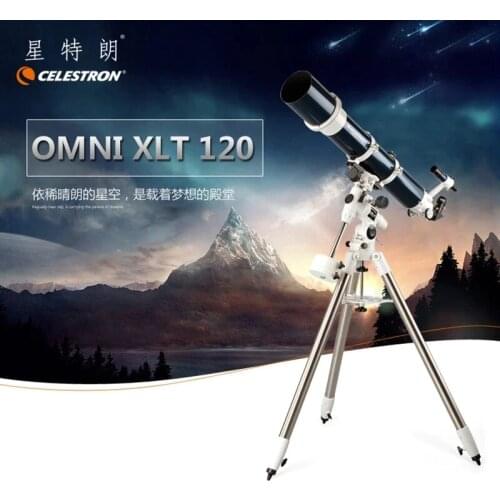 Celestron Omni XLT 120mm f/8.3 EQ Refractor Astronomical Telescope Optical Tube Assembly OTA with CG-4 Equatorial Steel Tripod