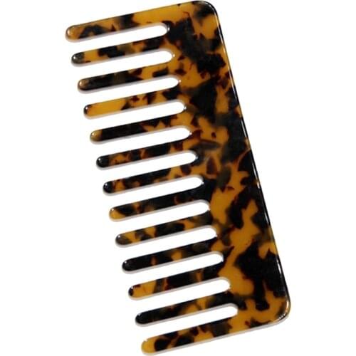 Cellulose Acetate Massage Hair Comb Marble Stone Leopard Rectangle Hairbrush C1FF