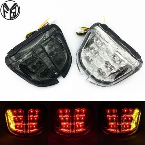 For Suzuki GSXR600 GSXR750 GSXR 600 750 2006 2007 K6 Chrome Rear Tail Light Brake Turn Signals Integrated Light Motorcycle light