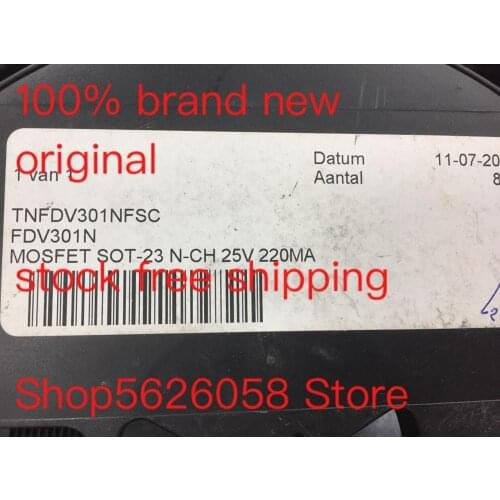 FDV301N SOT23 100% brand new in stock 50PCS/LOT