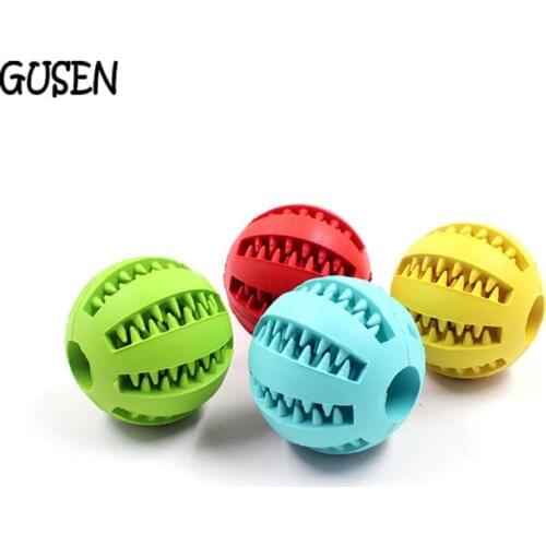 Pet dog molar toy natural rubber Non-toxic teeth cleaning chew toy ball dog pet toy