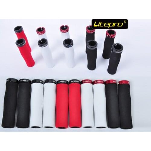 Litepro 74g Bicycle Grip Handlebar Grips Unilateral Lock Ring Ultralight Sponge Grip For Folding Bike Road Bicycle Mountain Bike
