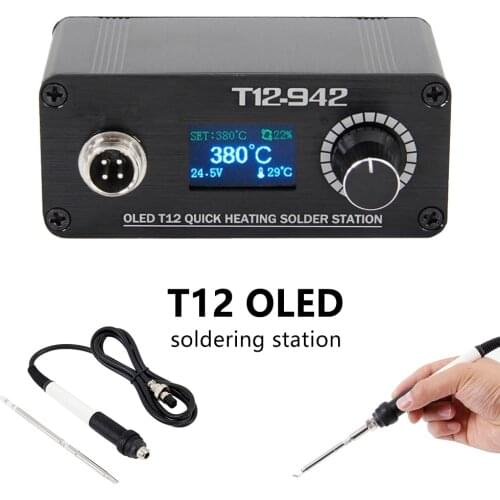 MINI T12 OLED Soldering Station Electronics Welding Iron New Design Portable Digital Belts OLED Digital Soldering Welding Tool