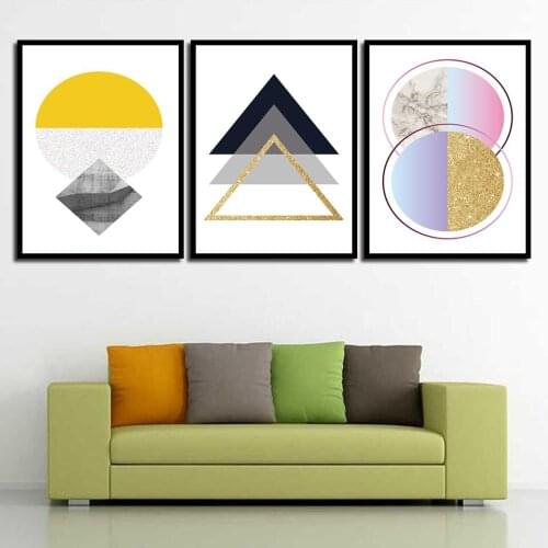 Minimalist Geometry Picture Poster Print Fashion Canvas Painting Living Room Kitchen Wall Art Decoration Unframed
