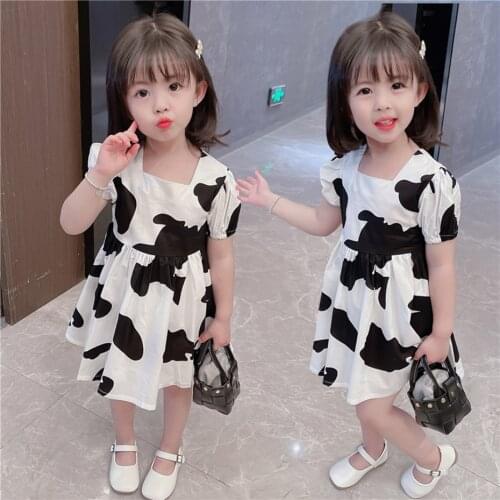 Girl Dresses Floral Pattern Girls Party Dress Casual Style Kids Dress Summer Clothes Girl