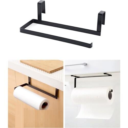Kitchen Tissue Hanging Holder Rack Bathroom Toilet Roll Paper Holder Towel Rack Kitchen Stand Towel Holder Storage Shelf
