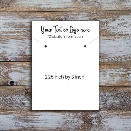 Custom Necklace Display Card, 2.5 inches by 3 inches, Custom Card, Personalised Jewelry Card, Design Label