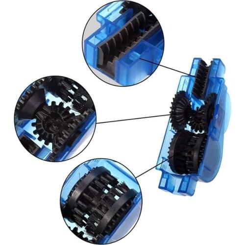 Portable Bicycle Chain Cleaner Bike Brushes Scrubber Wash Tool Mountain Cycling Cleaning Kit Outdoor Bike Accessory Chain Guide